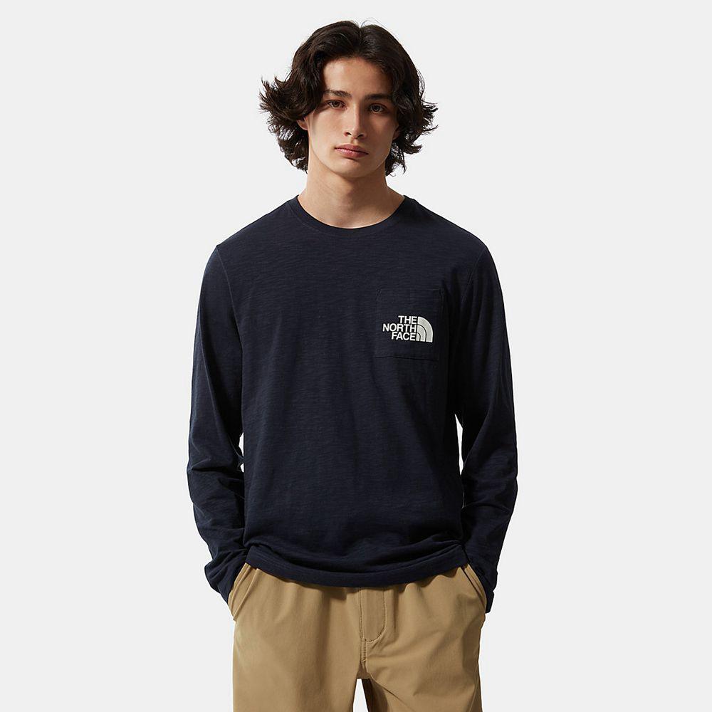 The North Face Tissaack Ανδρικα Μπλούζα Με Μακρύ Μανίκι - Σκουρο Μπλε (OMUE15964)